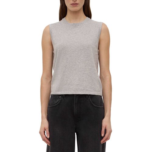 Assembly Label Helena Cotton Cashmere Vest Grey Marle
